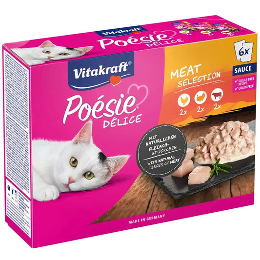 Vitakraft Poésie Delisauce Multipack Fleisch 6 x 85 g