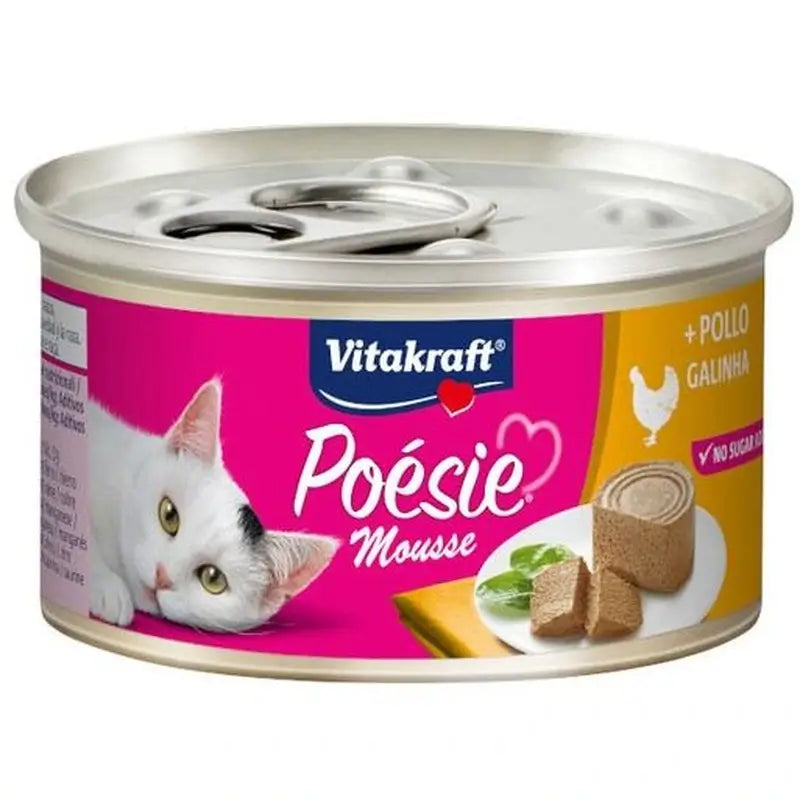 Vitakraft Poesie Mousse mit Hähnchen, Dose, 12 x 85 Gramm