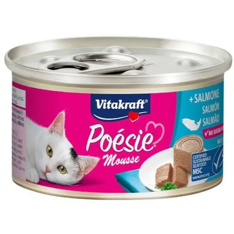 Vitakraft Poesie Mousse Lachs, Dose, 12 x 85 Gramm