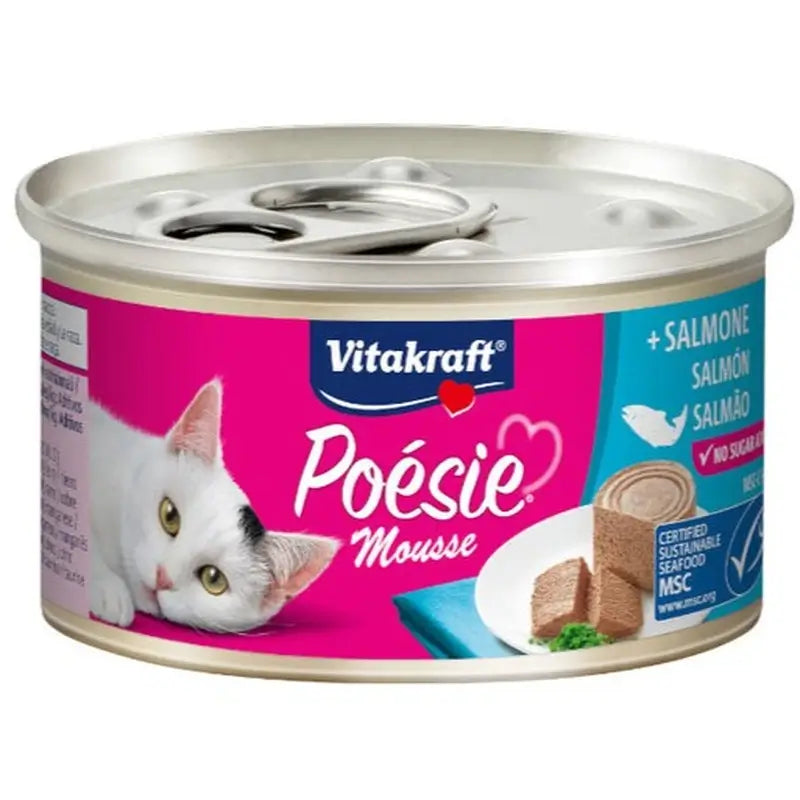 Vitakraft Poesie Mousse Lachs, Dose, 12 x 85 Gramm