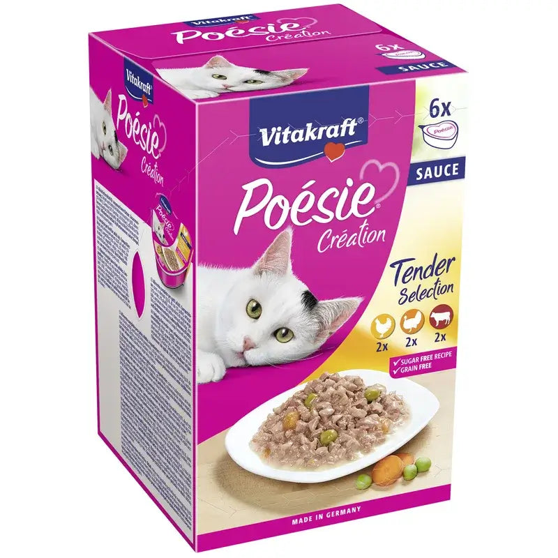Vitakraft Poesie Multipack Fleischsauce 6 x 85 Gramm