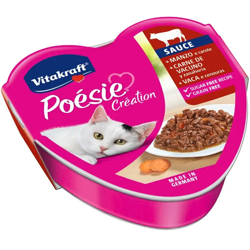 Vitakraft Poesie Kalbsfleischsauce, Becher 15 × 85 Gramm
