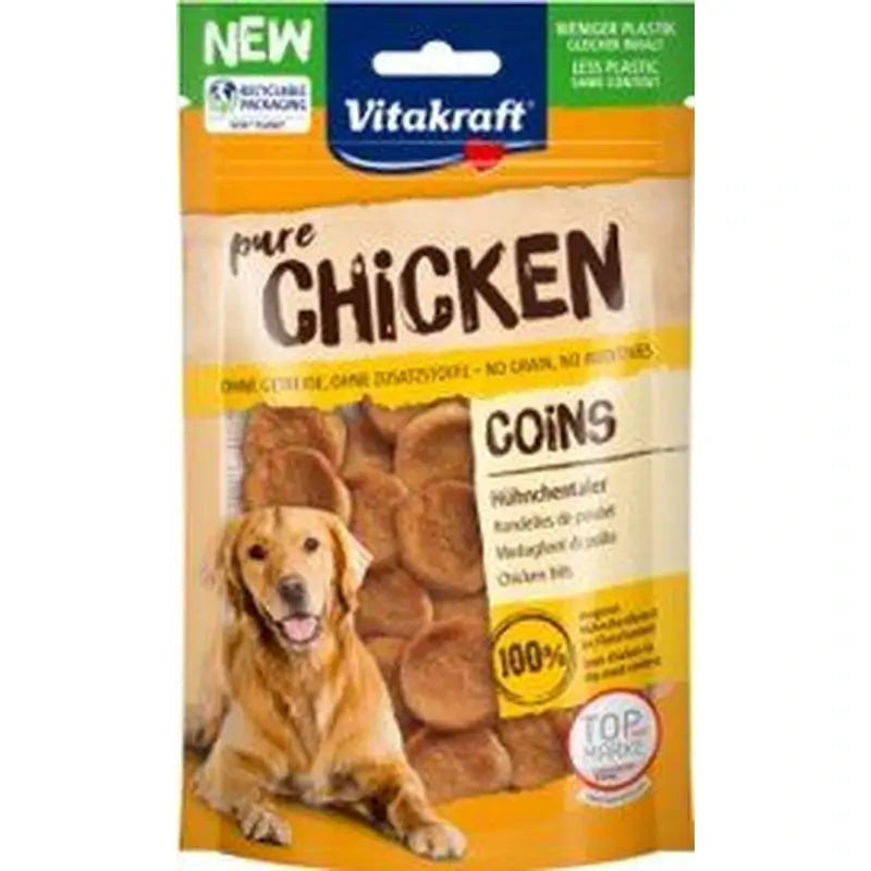 Vitakraft Snack „Münzen“ mit Hähnchen, 8 x 80 Gramm