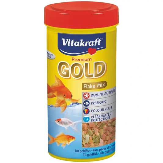 Vitakraft Vita Gold Flakes, rot, 5 x 250 Milliliter