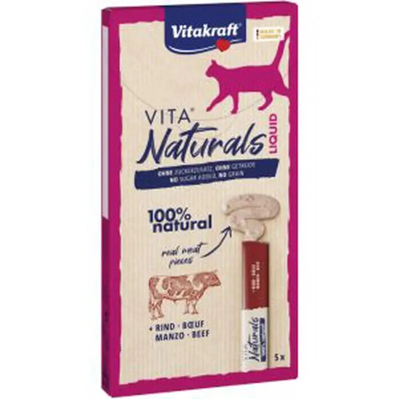 Vitakraft Vita Naturals Flüssigsnack Kalbfleisch 11 x 5 Stück