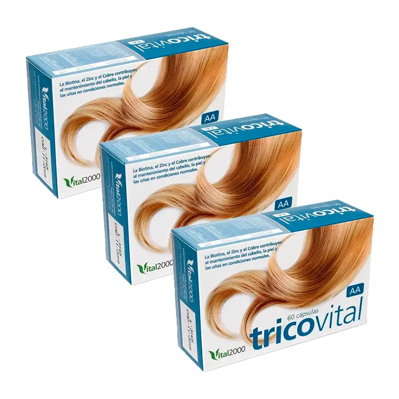 Vital 2000 Tricovital Aa, Packung 3 x 60 Kapseln