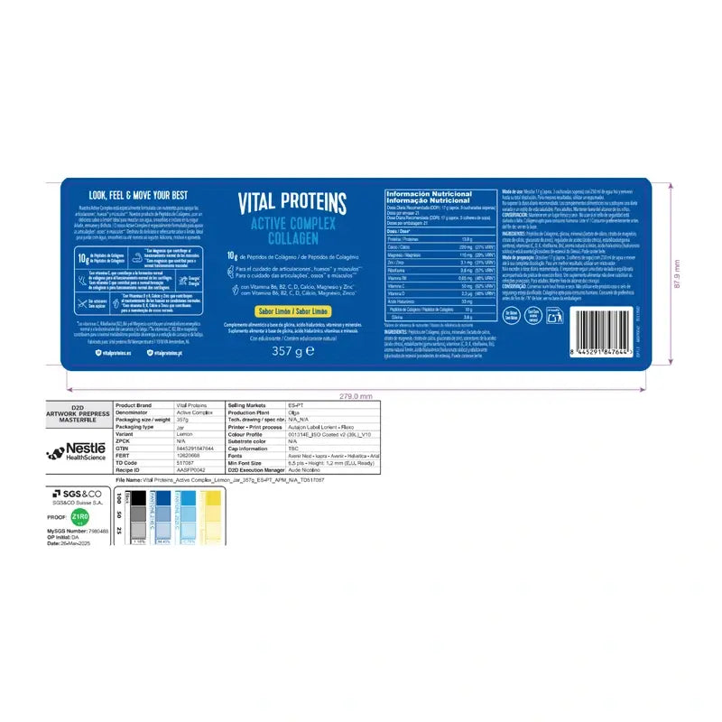 Vitalproteine Aktivkomplex Kollagen Zitrone, 357 g