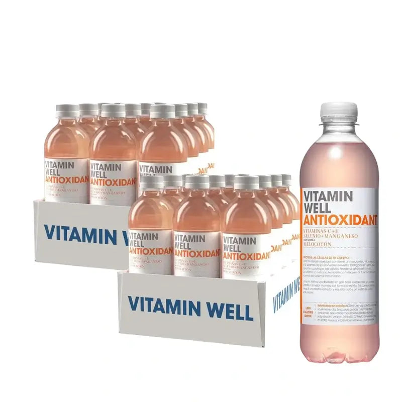Vitamin Well Pack Antioxidans Pfirsich, 24 Einheiten X 500 Ml
