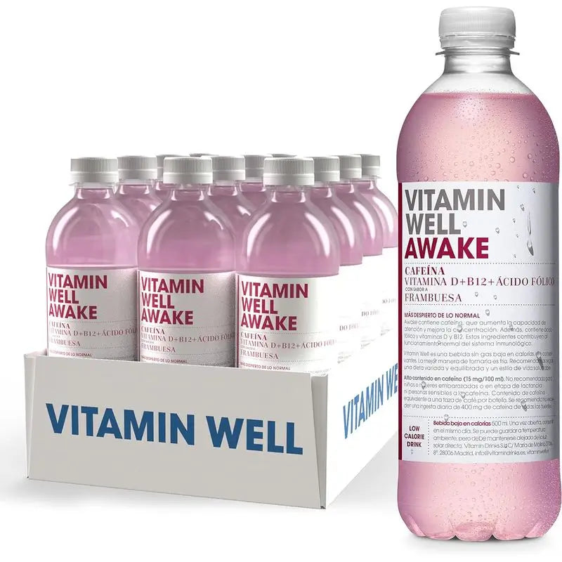 Vitamin Well Pack Awake Himbeere, 12 Stück x 500 ml