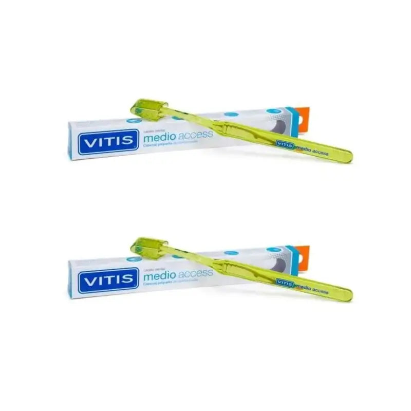 Vitis Access Medium Zahnbürste Access Small Head, 2 Stück