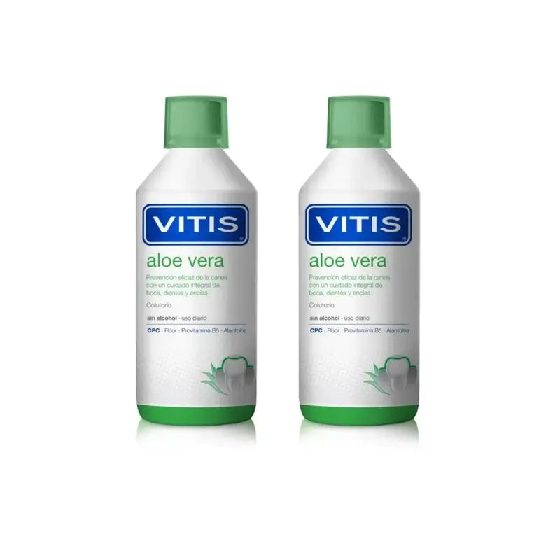 Vitis Aloe Vera Mundwasser, 2X500 Ml