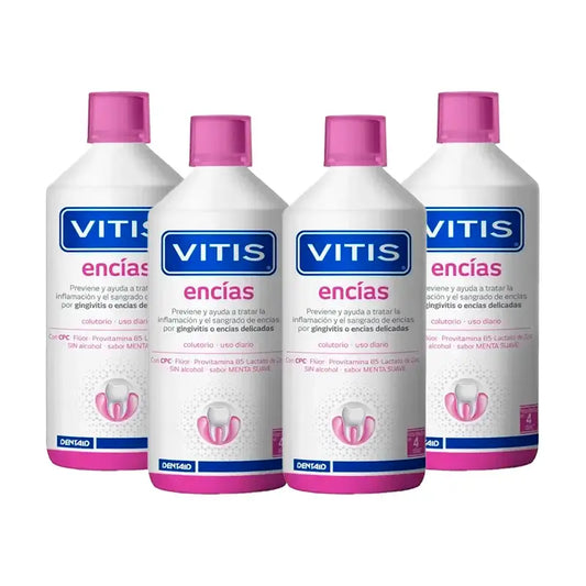 VITIS Gingiva-Mundwasser, Packung 4 x 1 Liter