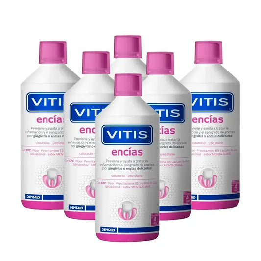 VITIS Gingivamundwasser, Packung 6 x 1 Liter