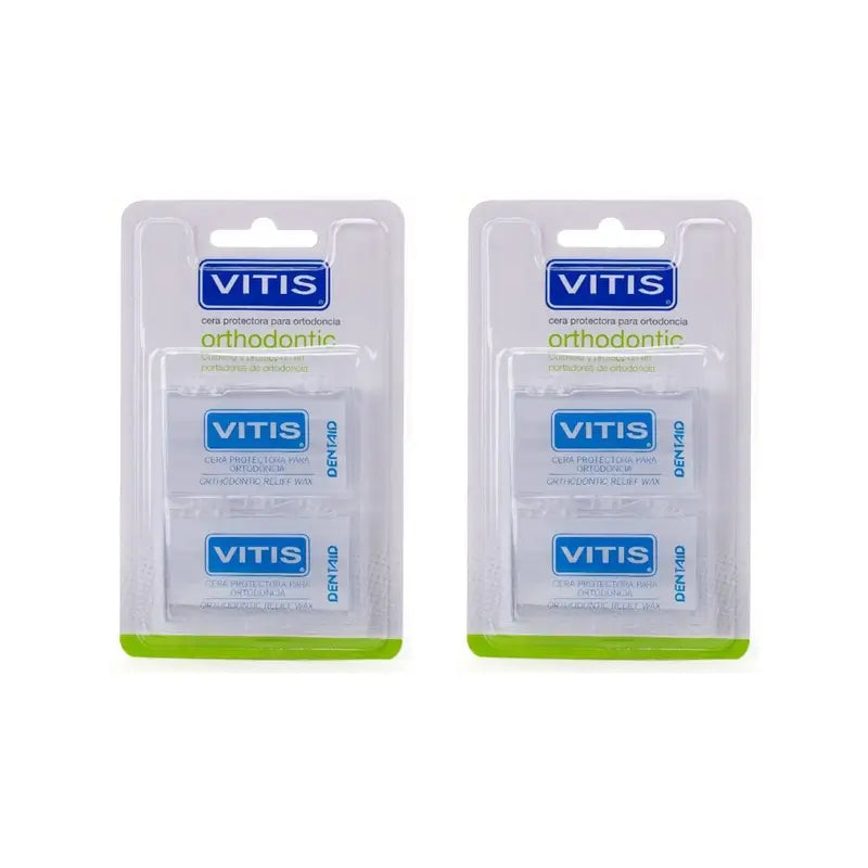 Vitis Duplo Kieferorthopädisches Schutzwachs Kieferorthopädisch, 2 Stück