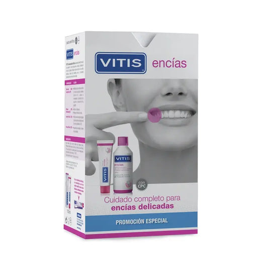 VITIS Gingival Pack Zahnpasta 100 ml + Mundspülung 500 ml