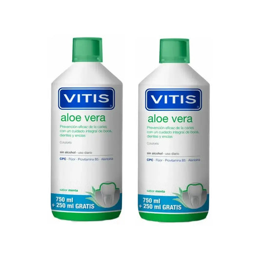 Vitis Aloe Vera Mundspülung, 2X1 Liter