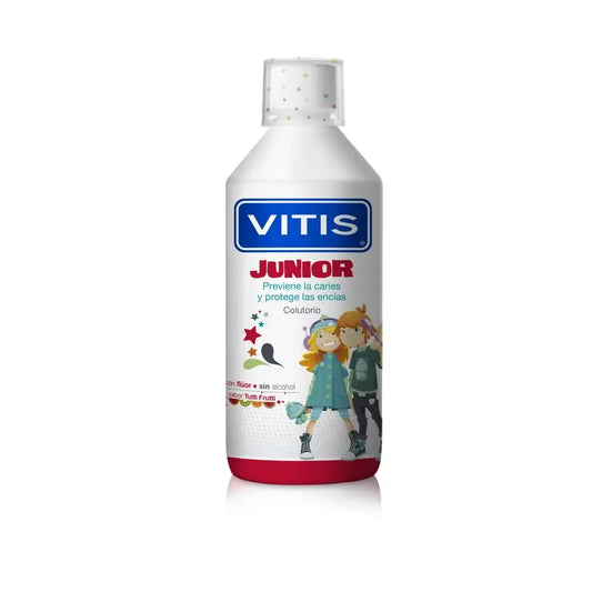 VITIS Junior Mundspülung 500 ml Tutti Frutti-Geschmack