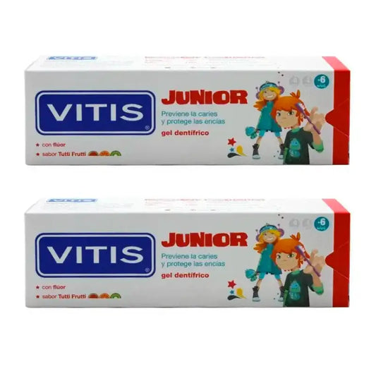 VITIS Junior Zahnpasta Gel Pack 2 x 75 ml