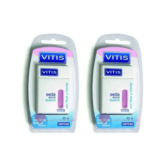 Vitis Mildes Fluorid & Minze Zahnpasta, 2X50 M