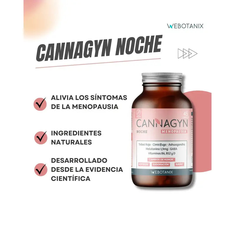 Webotanix Cannagyn Menopause Nacht, 45 Kapseln