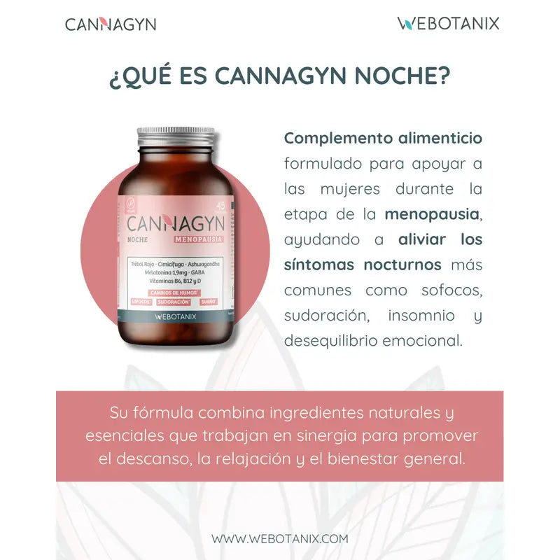 Webotanix Cannagyn Menopause Nacht, 45 Kapseln