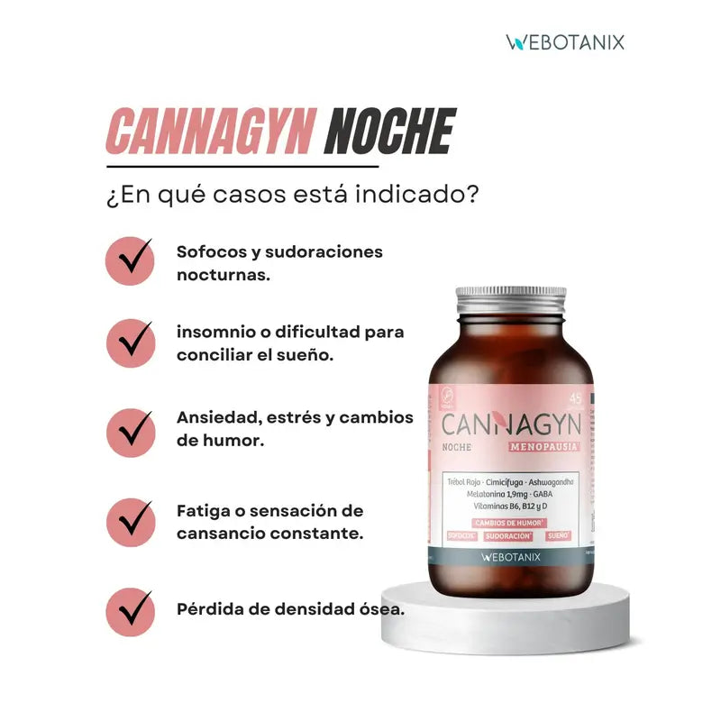 Webotanix Cannagyn Menopause Nacht, 45 Kapseln
