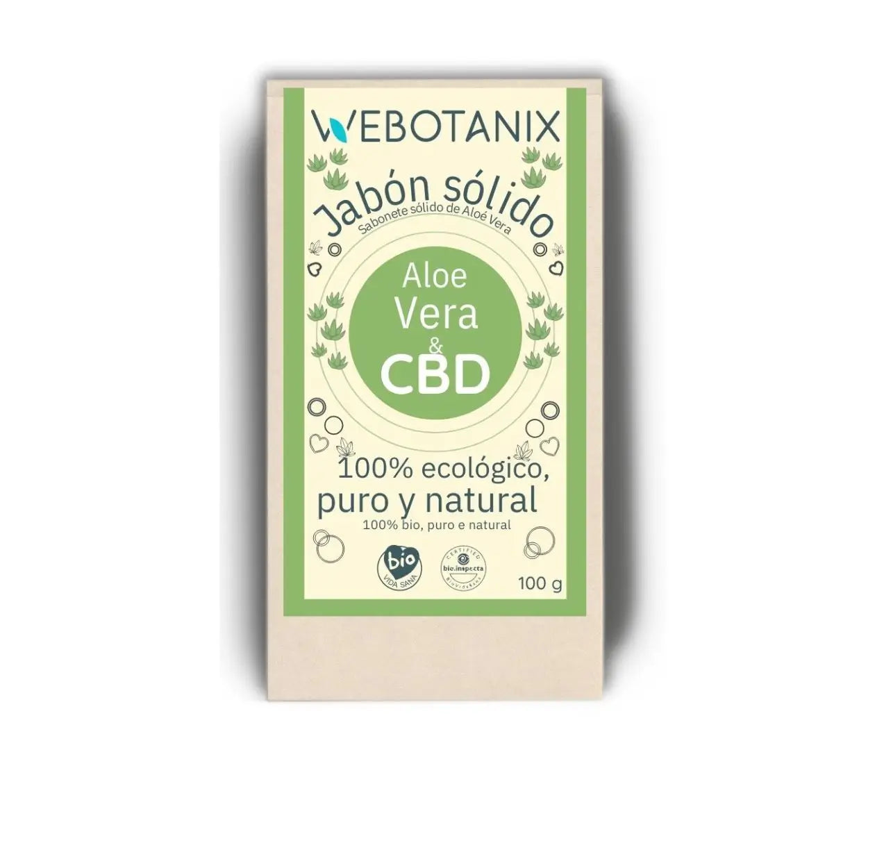 Webotanix Seife Cbd & Aloe Vera Bio, 100 g