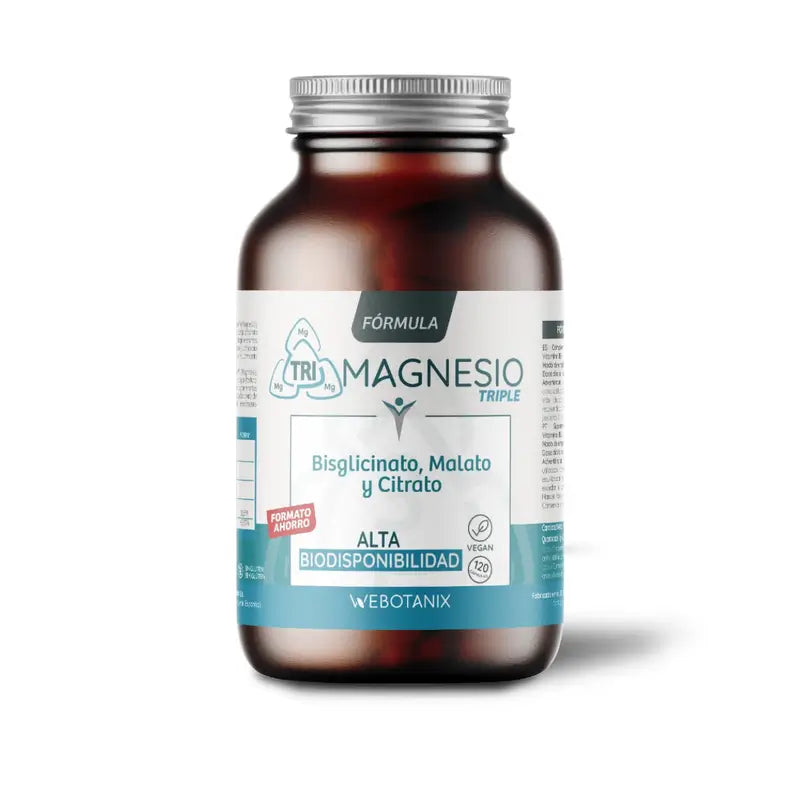 Webotanix Triple Magnesium – Familienpackung, 120 Kapseln