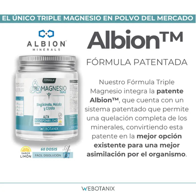 Webotanix Triple Magnesium Formel Pulver, 128 g