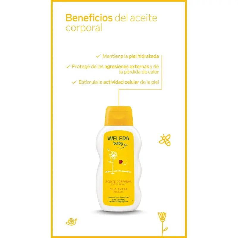 Weleda Baby Calendula Feuchtigkeits-Öl 200 ml