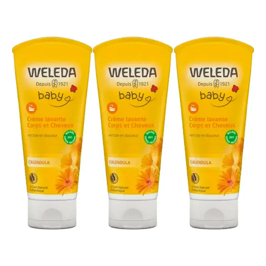 Weleda Baby Shampoo & Duschgel Ringelblume , 3 x 200 ml