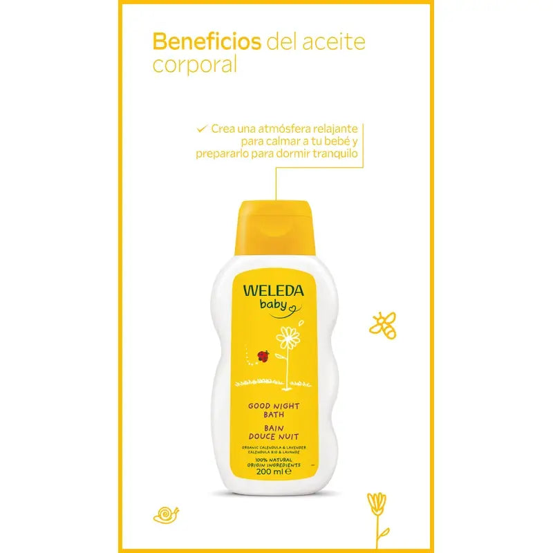Weleda Calendula Gute Nacht Bad, 200 ml