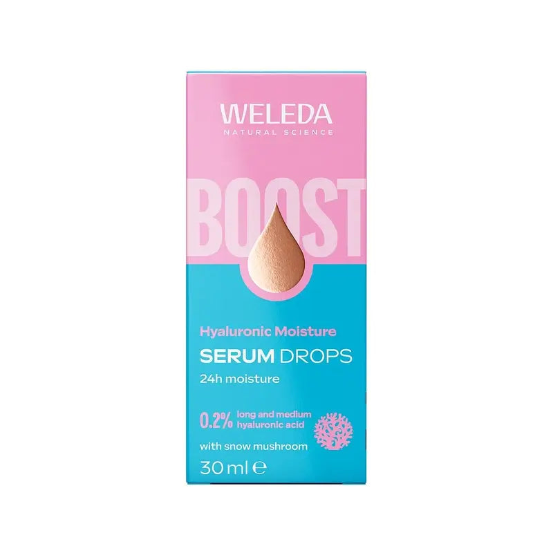Weleda Feuchtigkeitsserum Booster Drops mit Hyaluronsäure, 30 ml