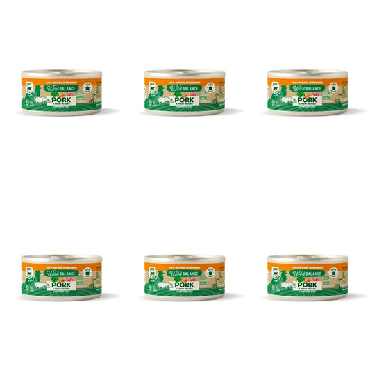 Wild Balance Philosophie Schweinefleisch Barf für Katzen, 120 g, 6er-Pack