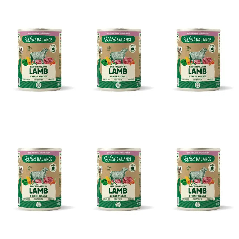 Wild Balance Philosophie Lamm Barf für Hunde, 400g, 6er Pack