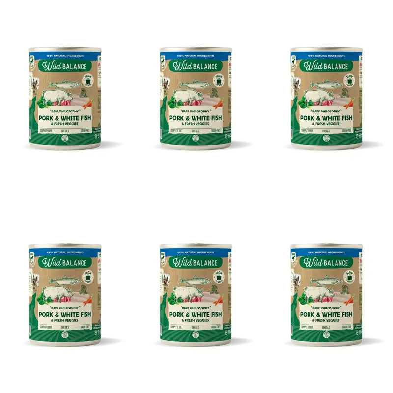 Wild Balance Hake Barf Philosophy Dose für Hunde, 400 g, 6er-Pack