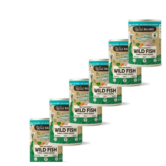 Wild Balance Philosophie Fisch Barf für Hunde, 400g, 6er Pack