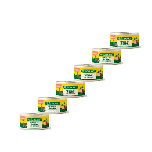 Wild Balance Dosenhuhn mit Gemüse für Katzen, 120 g, 6er-Pack