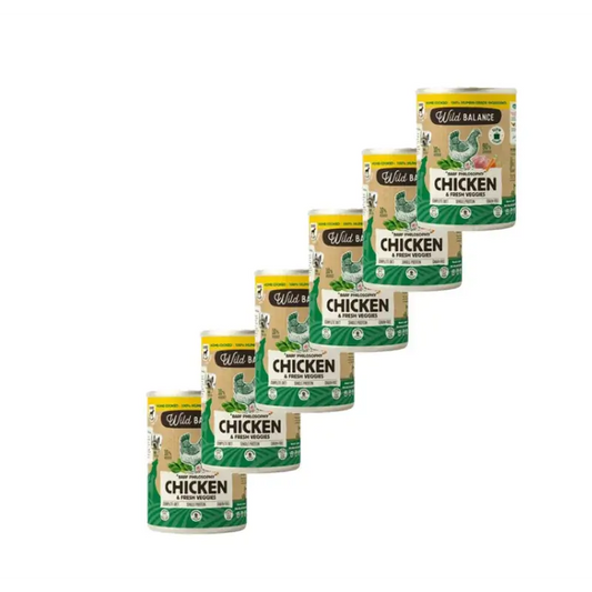 Wild Balance Dosenhuhn mit Gemüse für Hunde, 400 g, 6er-Pack