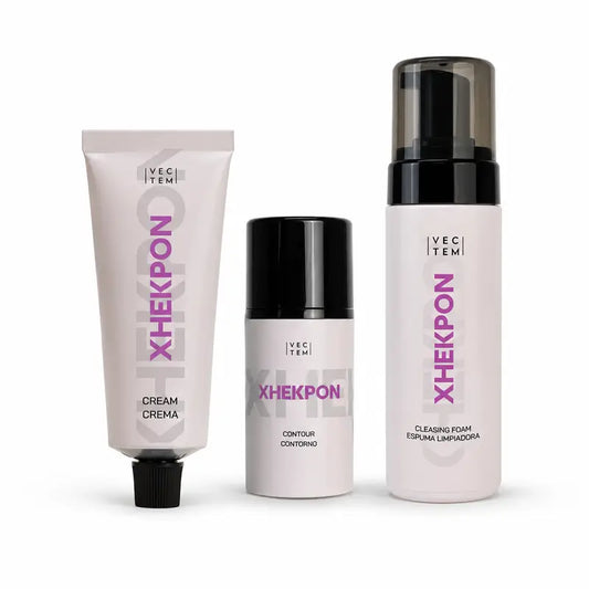 Xhekpon Augencreme 15 ml + Gesichtscreme 40 ml + Reinigungsschaum mit Kollagen 150 ml