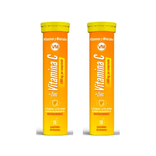 Ynsadiet Vitamin C + Zinc Pack 2 x 20 effervescent tablets
