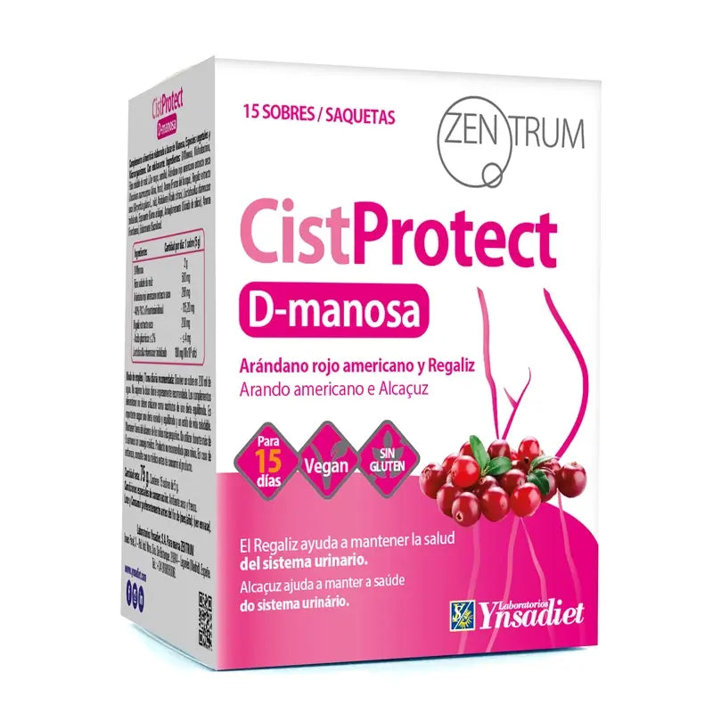 Ynsadiet Zentrum Cistprotect D-Mannose, 15 Umschläge