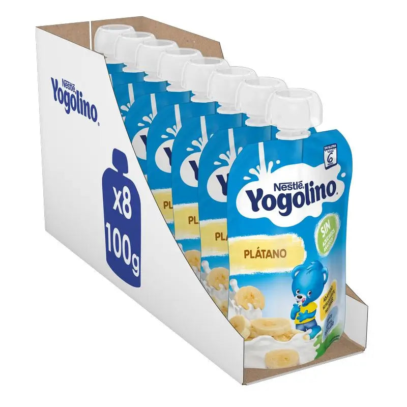 Yogolino Bananen-Sachets zuckerfrei, 100g x 8 Stück