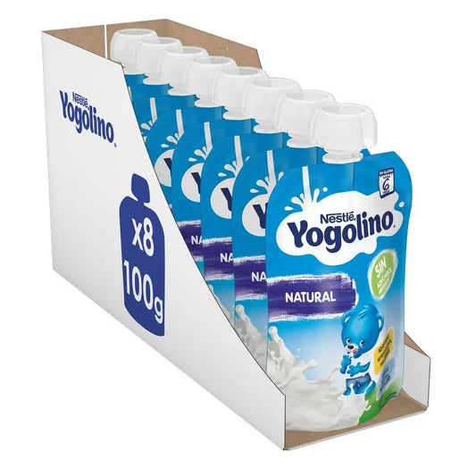 YOGOLINO Natural Sugar Free Sachet Pack, 100g x 8 Stück