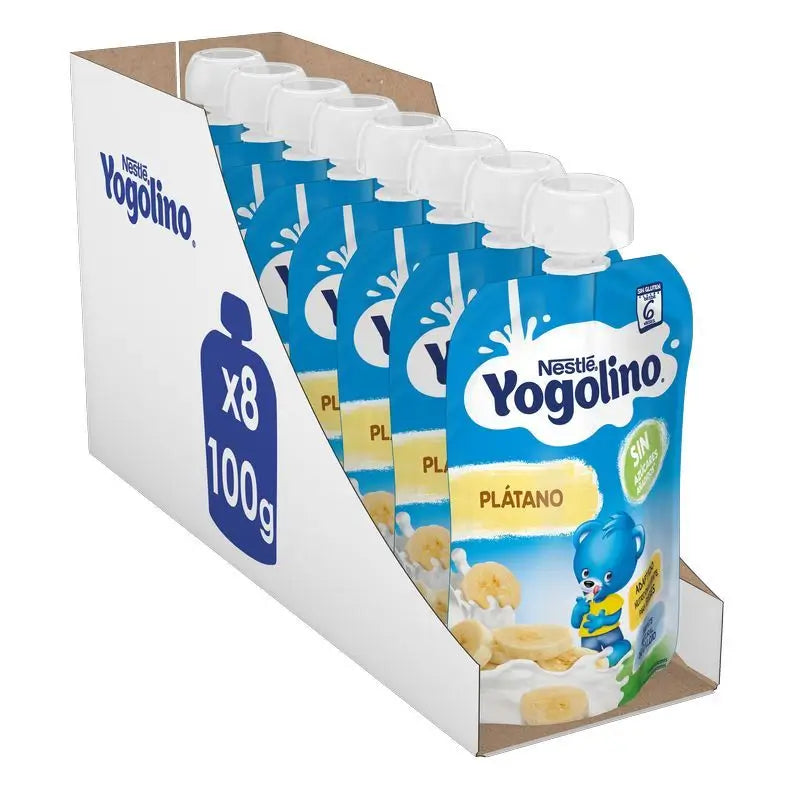 YOGOLINO Zuckerfreie Bananenpackung, 100g x 8 Stück