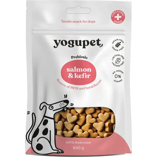 Yogupet Halbfeuchter Snack für Hunde Lachs & Kefir-Geschmack , 50 g