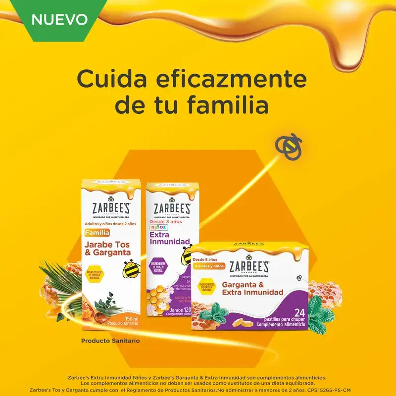 Zarbee'S Throat & Immunität 24 Lutschtabletten mit Honig, Pfefferminze, Zink und Vit.D