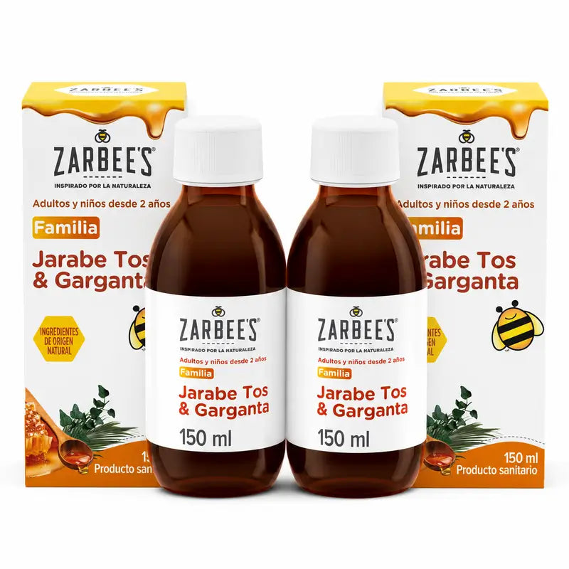 Zarbee's Husten- und Halssirup – Hustensirup mit Honig, 2er-Pack à 150 ml