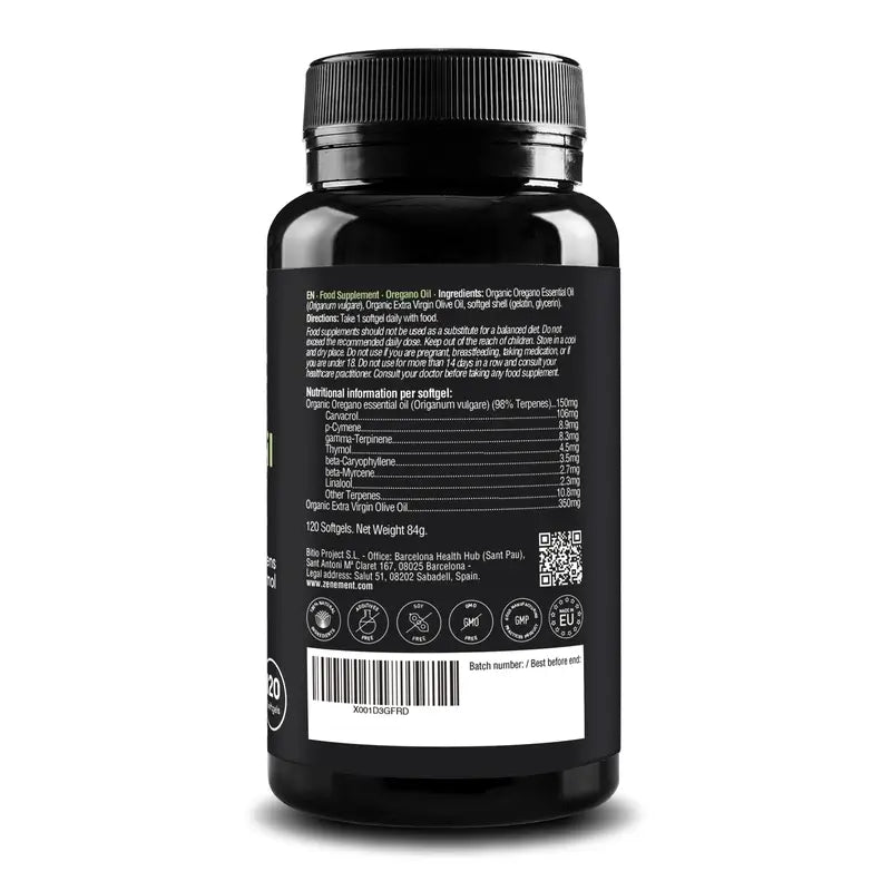 Zenement Oregano-Öl, 120 Weichkapseln