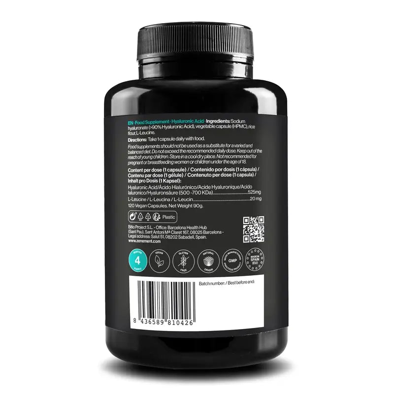 Zenement Hyaluronsäure 525 Mg, 120 vegane Kapseln